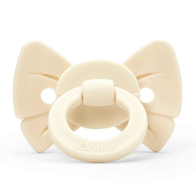 Elodie Binky Bow Napp Silikon Oat White