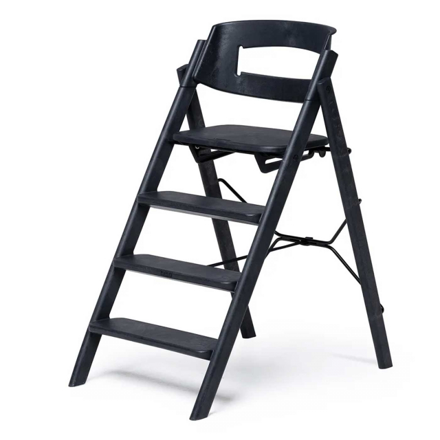 KAOS Klapp Matstol Återvunnen Plast Charcoal Black