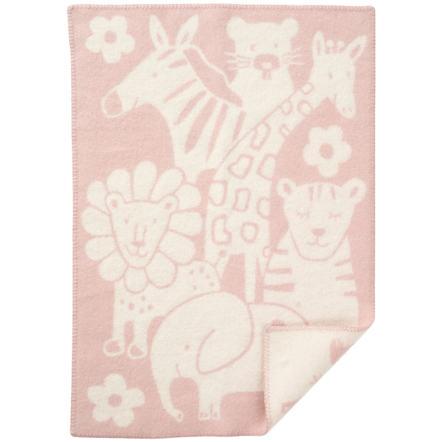 Klippan Yllefabrik Filt Ull Ekologisk Picnic Pink