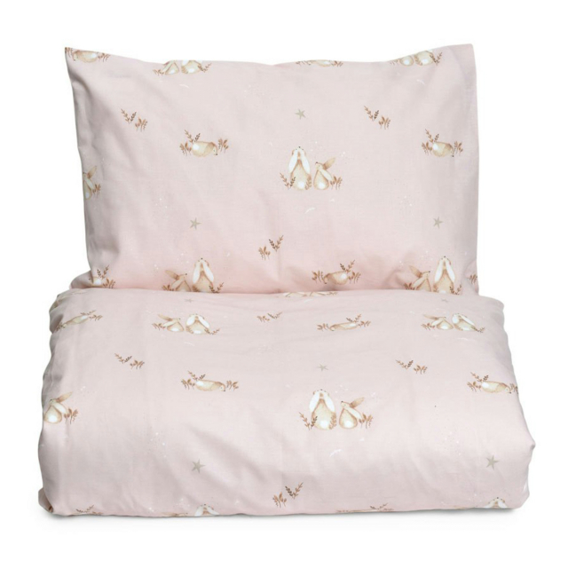 Mini Dreams Påslakanset Bunny Rosa Spjälsäng