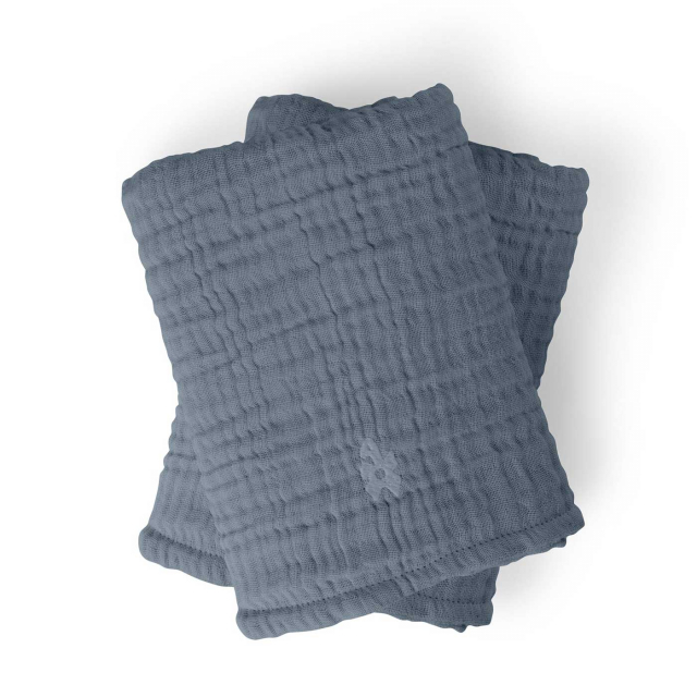 Sebra Skötunderlägg i muslin Forest Lake Blue