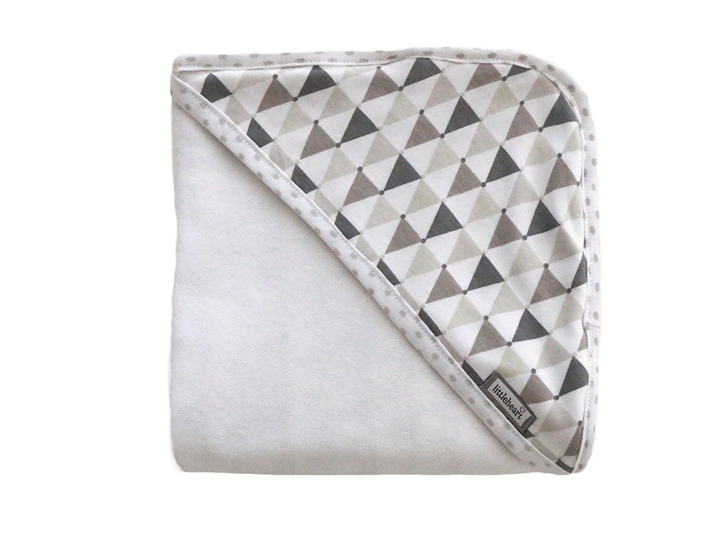 Littleheart Badcape Confetti Grey i gruppen Kampanjer / Outlet / Babytillbehör / Sköta hos Bonti (7007)