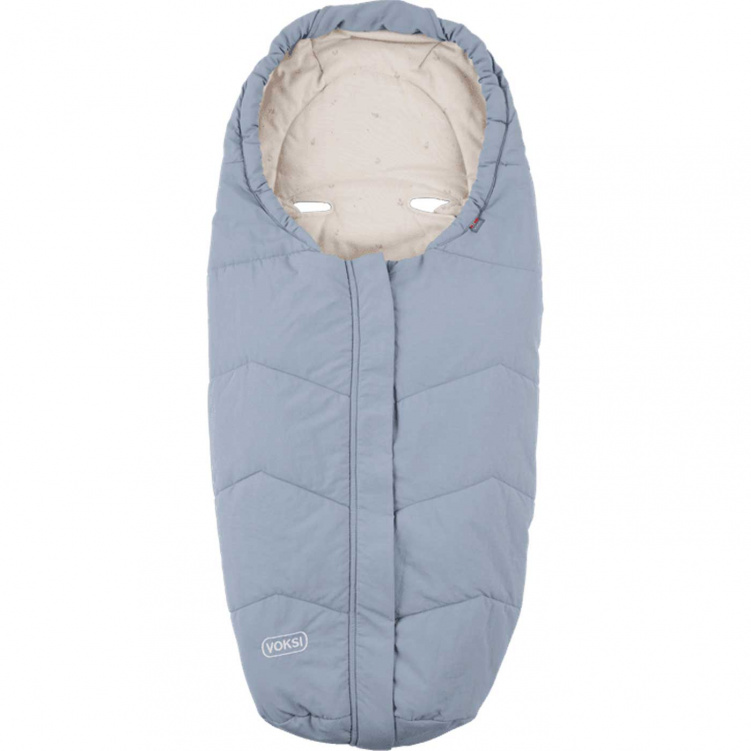 Voksi Åkpåse Move Light Misty Blue i gruppen Barnvagnar / Barnvagnstillbehör / Åkpåsar / Tunnare åkpåsar hos Bonti (11045352mistyblue015YLeaf)