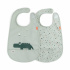 Done By Deer Haklapp 2-pack Croco Green i gruppen Babytillbehör / Äta och mata / Haklappar hos Bonti (1323823)