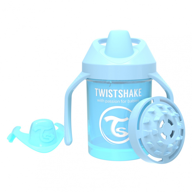 Twistshake Mugg Mini 230ml 4+m Pastel Blue i gruppen Babytillbehör / Äta och mata / Muggar, flaskor och glas hos Bonti (20210431)