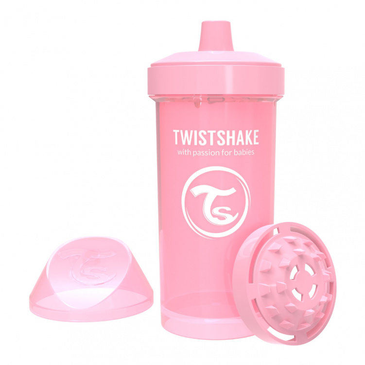 Twistshake Mugg Kid 360ml 12+m Pastel Pink i gruppen Kampanjer / Outlet / Outlet Babytillbehör / Outlet Äta & mata hos Bonti (20210437)