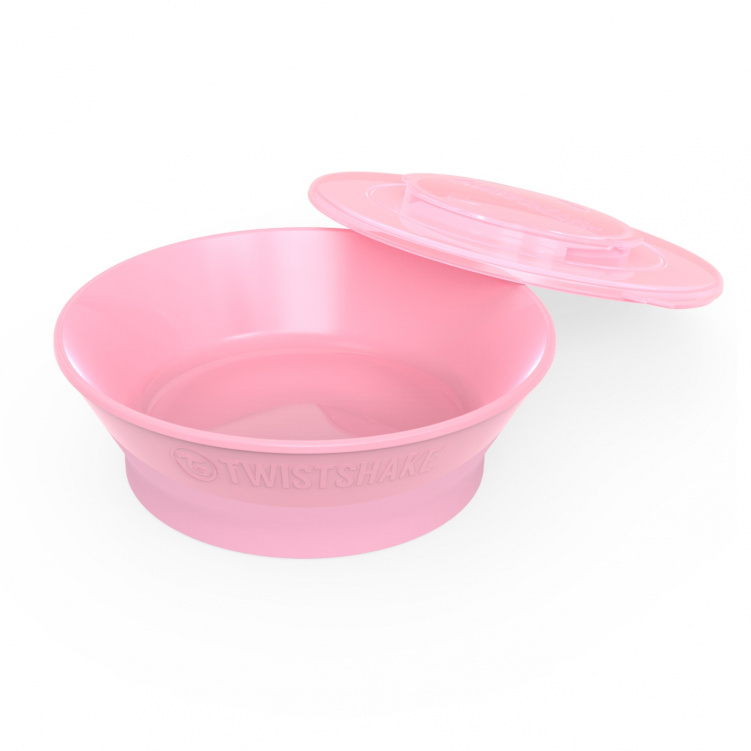 Twistshake Skål 6+m Pastel Pink i gruppen Babytillbehör / Äta och mata / Tallrikar och skålar hos Bonti (20210486)