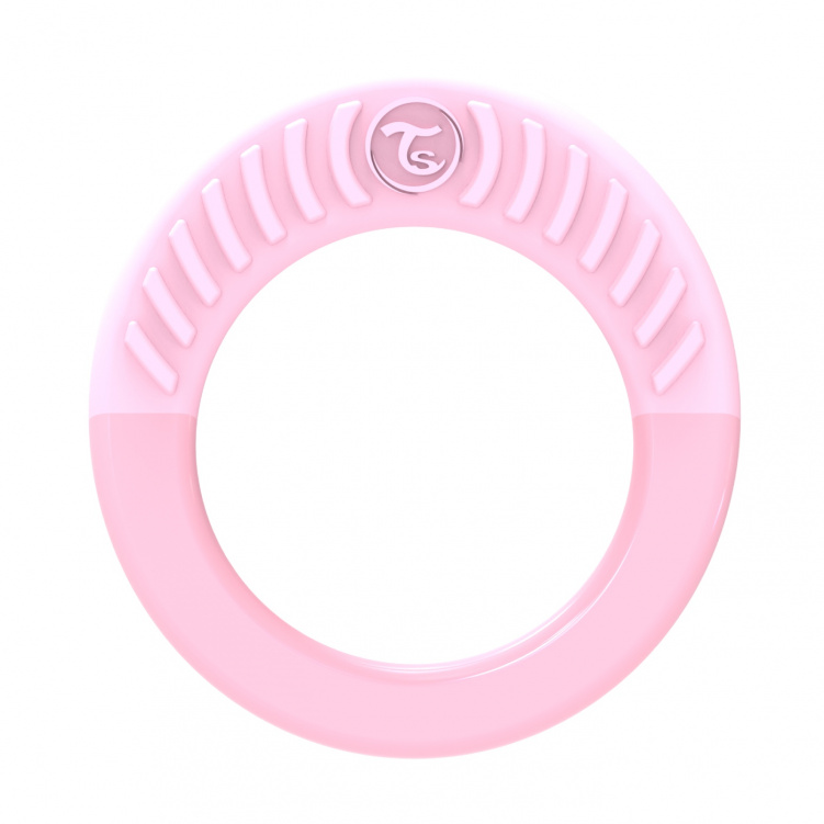 Twistshake Bitring 1+m Pastel Pink i gruppen Leksaker / Babyleksaker / Bitleksaker hos Bonti (20210536)