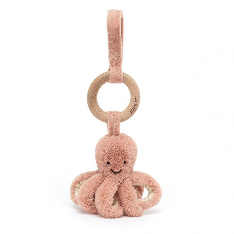 Little Jellycat Odell Octopus Wooden Ring Toy i gruppen Kampanjer / Outlet / Outlet Leksaker / Outlet Leksaker 0-1 år hos Bonti (20210874)