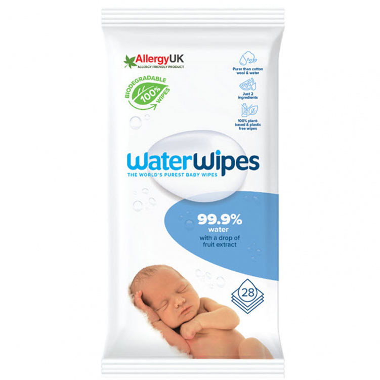 WaterWipes Biodegradable 28p i gruppen Babytillbehör / Sköta / Våtservetter och fodral hos Bonti (2022758)