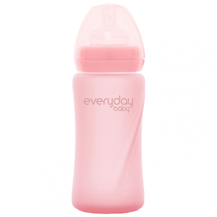 Everyday Baby Nappflaska Glas Healthy+ 240ml Rose Pink i gruppen Kampanjer / Outlet / Outlet Babytillbehör / Outlet Äta & mata hos Bonti (2024728)