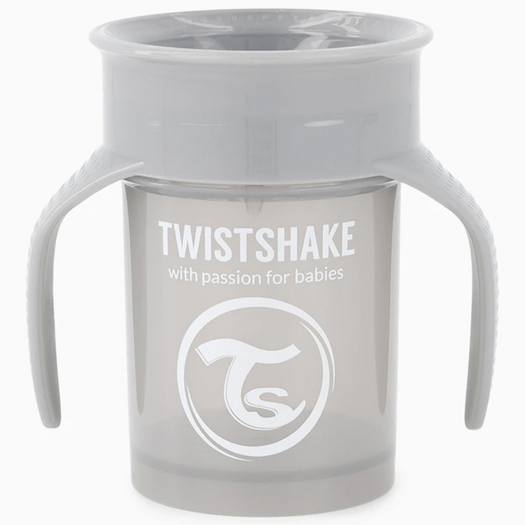 Twistshake 360 Cup 6m+ Pastel Grey i gruppen Babytillbehör / Äta och mata / Muggar, flaskor och glas hos Bonti (2024886)