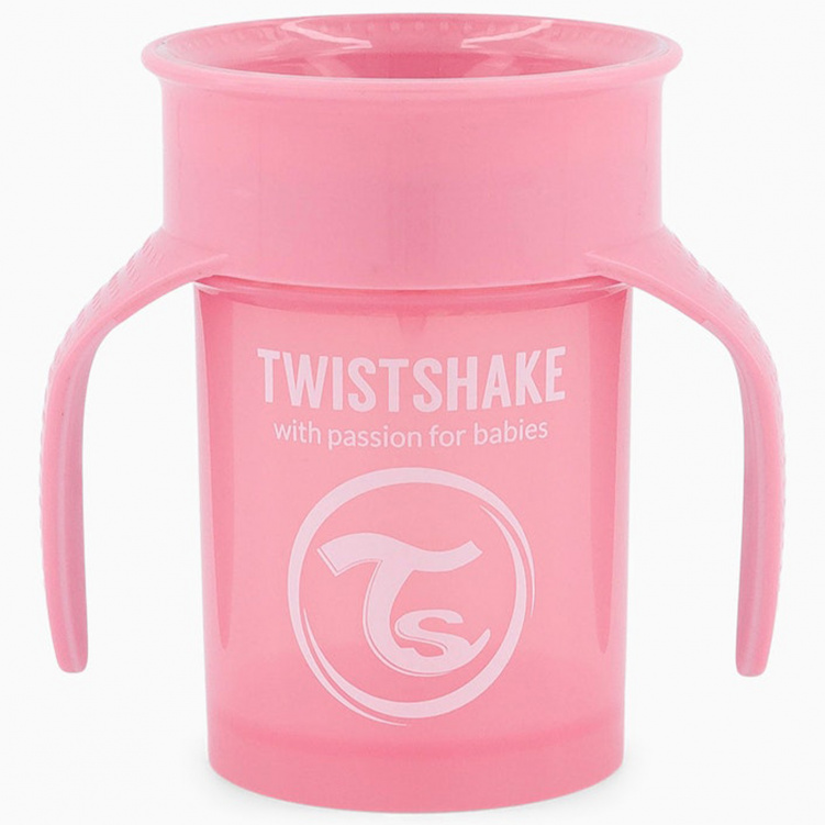 Twistshake 360 Cup 6m+ Pastel Pink i gruppen Babytillbehör / Äta och mata / Muggar, flaskor och glas hos Bonti (2024887)
