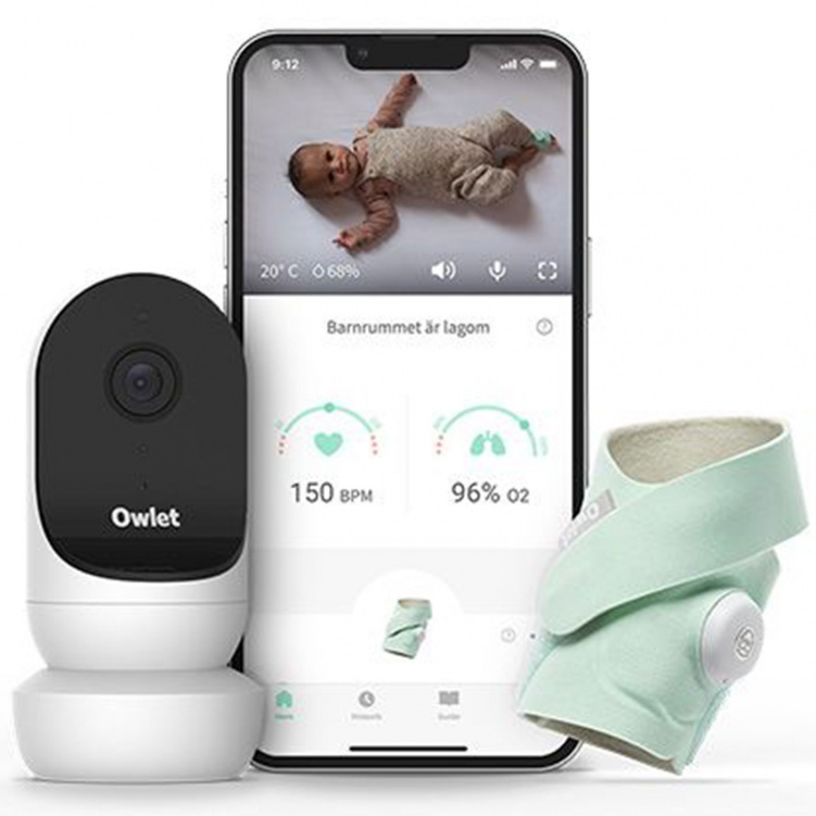 Owlet Babymonitor Duo 3 med Cam 2 Mint i gruppen Barnsäkerhet / Babyvakter hos Bonti (2025593)