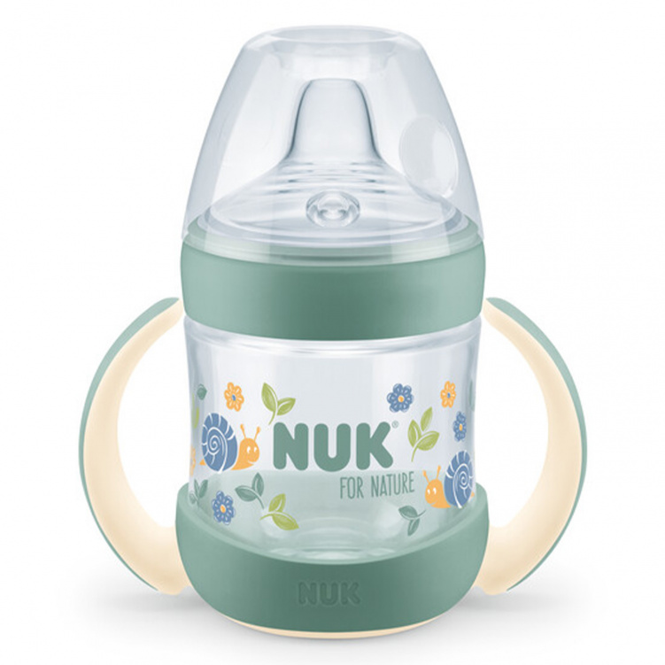 NUK for Nature Pipmugg Silicon Green i gruppen Babytillbehör / Äta och mata / Muggar, flaskor och glas hos Bonti (2026789)