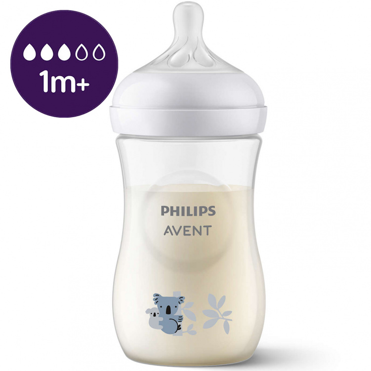 Philips Avent Natural Response Nappflaska Koala 260 ml i gruppen Babytillbehör / Äta och mata / Nappflaskor och dinappar hos Bonti (230001374)