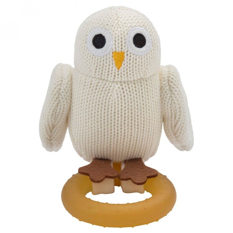 Rätt Start Baby Owls Bitleksak med naturgummiring i gruppen Leksaker / Babyleksaker / Bitleksaker hos Bonti (999051280)