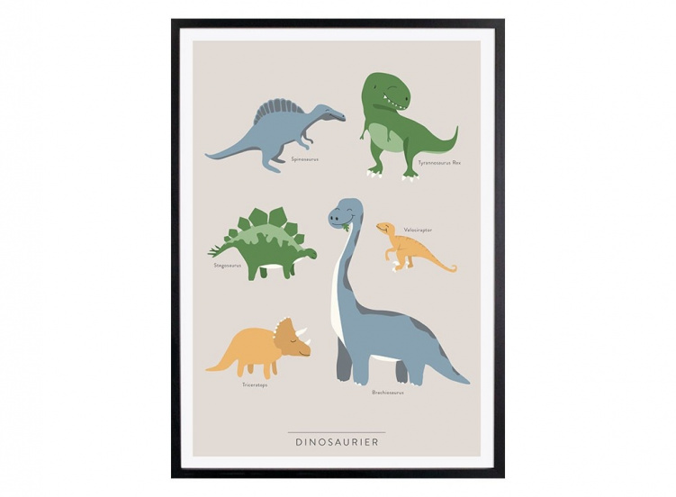 Kunskapstavlan Poster Dinosaurier 30x40 cm i gruppen Möbler och inredning / Inredningsdetaljer hos Bonti (999051813)