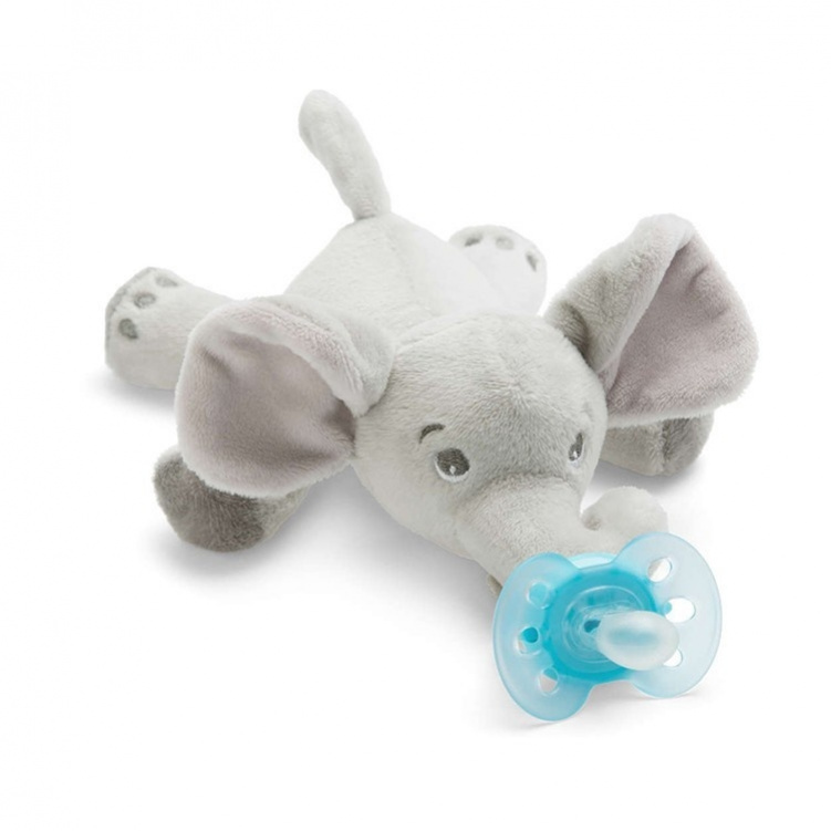 Philips Avent Ultra Soft Gosedjur med napp Elefant i gruppen Babytillbehör / Nappar och tillbehör / Nappar 0-6 månader hos Bonti (999052898)