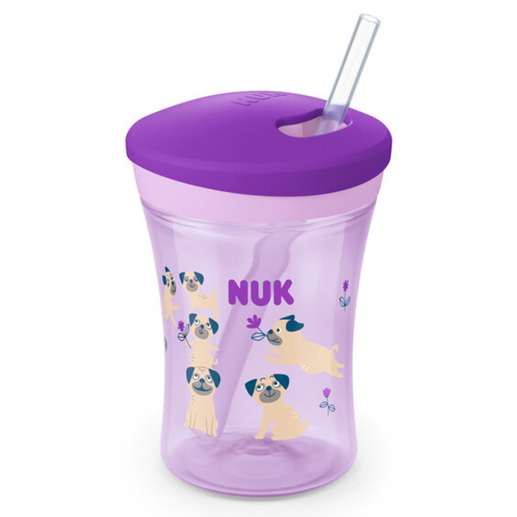 NUK Mugg Evolution Action Cup Rosa i gruppen Babytillbehör / Äta och mata / Muggar, flaskor och glas hos Bonti (999053557)