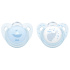 NUK Trendline Napp Silikon Baby Blue 6-18 mån 2-pack i gruppen Babytillbehör / Nappar och tillbehör / Nappar 6 månader + hos Bonti (999054226)