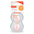 NUK Trendline Napp Latex Baby Rose 0-6 mån 2-pack i gruppen Babytillbehör / Nappar och tillbehör / Nappar 0-6 månader hos Bonti (999054228)