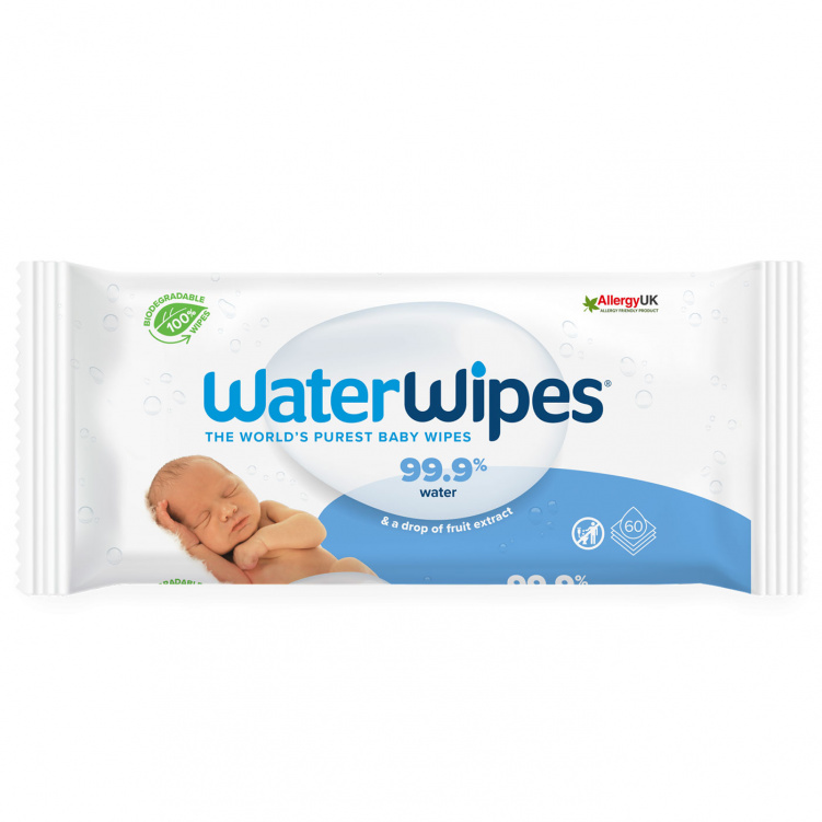 WaterWipes Våtservetter Biodegradable i gruppen Babytillbehör / Sköta / Våtservetter och fodral hos Bonti (999055683)