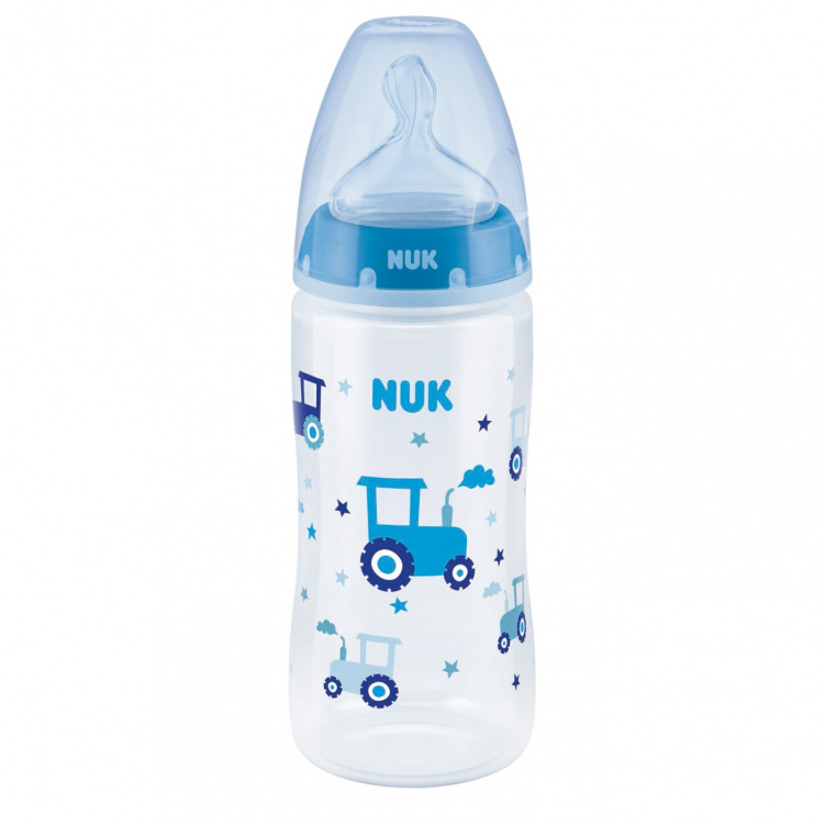 NUK Nappflaska First Choice+ Temperaturkontroll 300 ml Blå i gruppen Babytillbehör / Äta och mata / Nappflaskor och dinappar hos Bonti (999055779)