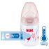 NUK Nappflaska First Choice+ Temperaturkontroll 150 ml Rosa i gruppen Babytillbehör / Äta och mata / Nappflaskor och dinappar hos Bonti (999055780)