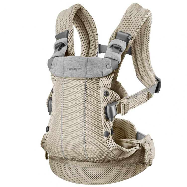 BabyBjörn Bärsele Harmony 3D Mesh Gråbeige i gruppen Babytillbehör / Bärselar / Babybjörn bärselar hos Bonti (BABJ088002)