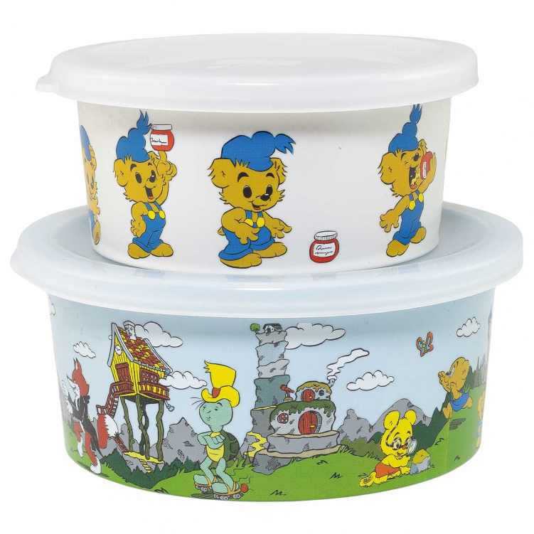 Bamse Snackbox 2-pack i gruppen Babytillbehör / Äta och mata / Tallrikar och skålar hos Bonti (BAMS1657)