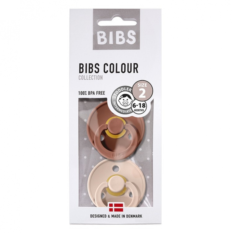 Bibs Colour Napp 2-pack Woodchuck/Blush Strl 2 i gruppen Babytillbehör hos Bonti (BIBS120215)