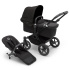 Bugaboo Donkey 5 Mono Komplett Black/Midnight black-Midnight black i gruppen Barnvagnar / Varumärken / Bugaboo / Bugaboo Donkey 5 hos Bonti (BUBO100000002)