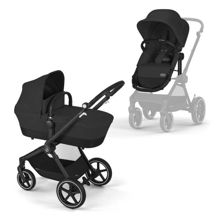 Cybex Eos Lux Duovagn Moon Black i gruppen Barnvagnar / Varumärken / Cybex / Cybex Eos hos Bonti (CYBE522003825)