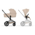 Cybex Priam Duovagn Matt Black/Cozy Beige i gruppen Barnvagnar / Varumärken / Cybex / Cybex Priam hos Bonti (CYBE526000021)