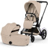 Cybex E-Priam Duovagn Matt Black/Cozy Beige i gruppen Barnvagnar / Varumärken / Cybex / Cybex E-Priam hos Bonti (CYBE526000065)