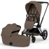 Cybex E-Priam Duovagn Matt Black/Coconut Brown i gruppen Barnvagnar / Varumärken / Cybex / Cybex E-Priam hos Bonti (CYBE526001491)