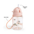 Done By Deer Vattenflaska 280 ml Tiny Farm Rosa i gruppen Babytillbehör / Äta och mata / Muggar, flaskor och glas hos Bonti (DOBD1056381)
