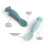 Done By Deer Pre-spoon Tiny Farm Blue 2-pack i gruppen Babytillbehör / Äta och mata / Bestick hos Bonti (DOBD1159042)
