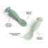 Done By Deer Pre-spoon Tiny Farm Green 2-pack i gruppen Babytillbehör / Äta och mata / Bestick hos Bonti (DOBD1159043)