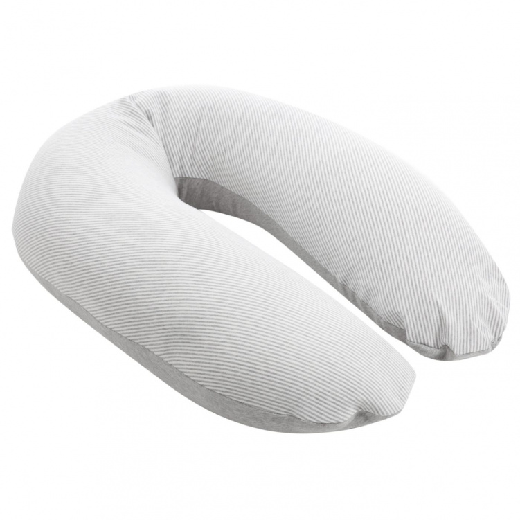 Doomoo Amnings- och Gravidkudde Stor Grå/Vit Randig i gruppen Mamma / Amning / Amningskuddar hos Bonti (DOMO963)