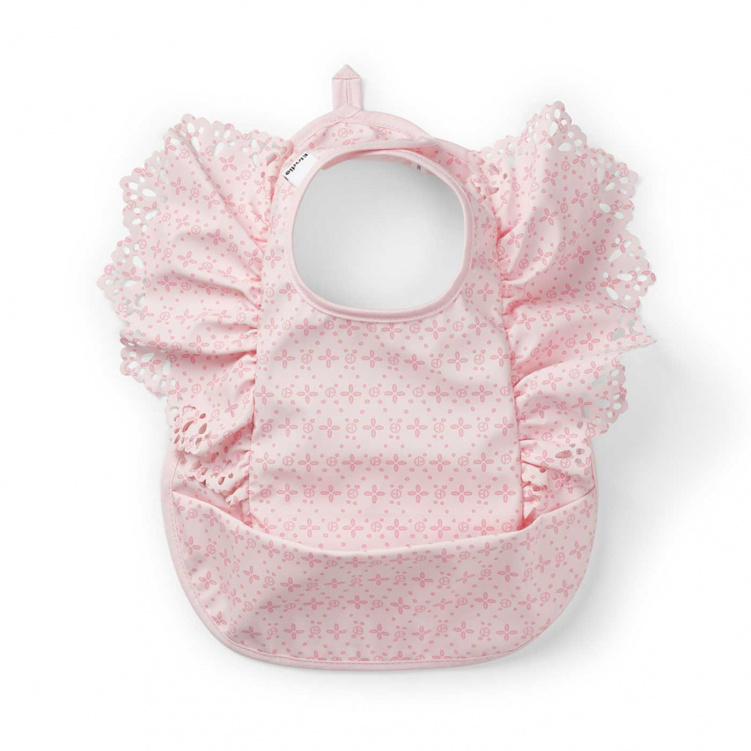 Elodie Haklapp Embroidery Anglaise Pink i gruppen Babytillbehör / Äta och mata / Haklappar hos Bonti (ELOD30400207423NA)