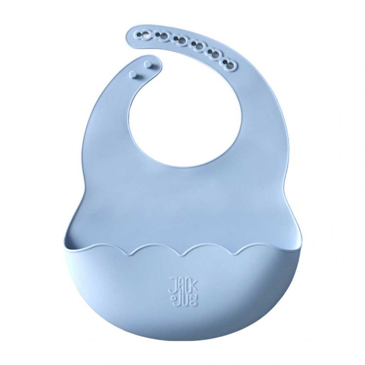 Jack o Juno Poppy Haklapp Pale Blue i gruppen Babytillbehör / Äta och mata / Haklappar hos Bonti (JAJUD425PB-O)
