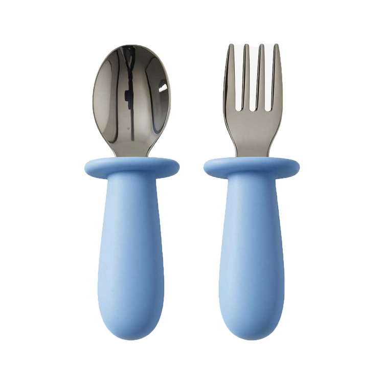 Jack o Juno Bestickset Baby Pale Blue i gruppen Babytillbehör / Äta och mata / Bestick hos Bonti (JAJUD442PB-O)