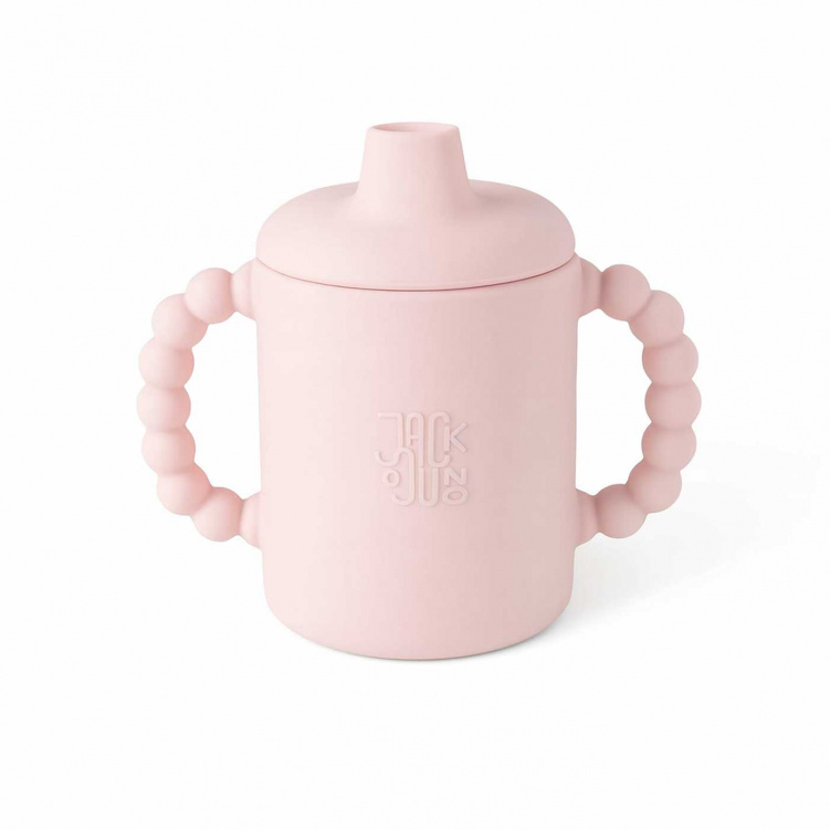 Jack o Juno Bubble Sippy Cup Light Pink i gruppen Babytillbehör / Äta och mata / Muggar, flaskor och glas hos Bonti (JAJUD447LP-O)