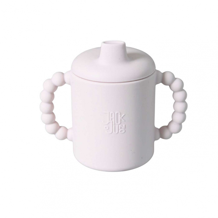 Jack o Juno Bubble Sippy Cup Light Pink i gruppen Babytillbehör / Äta och mata / Muggar, flaskor och glas hos Bonti (JAJUD447LP-O)