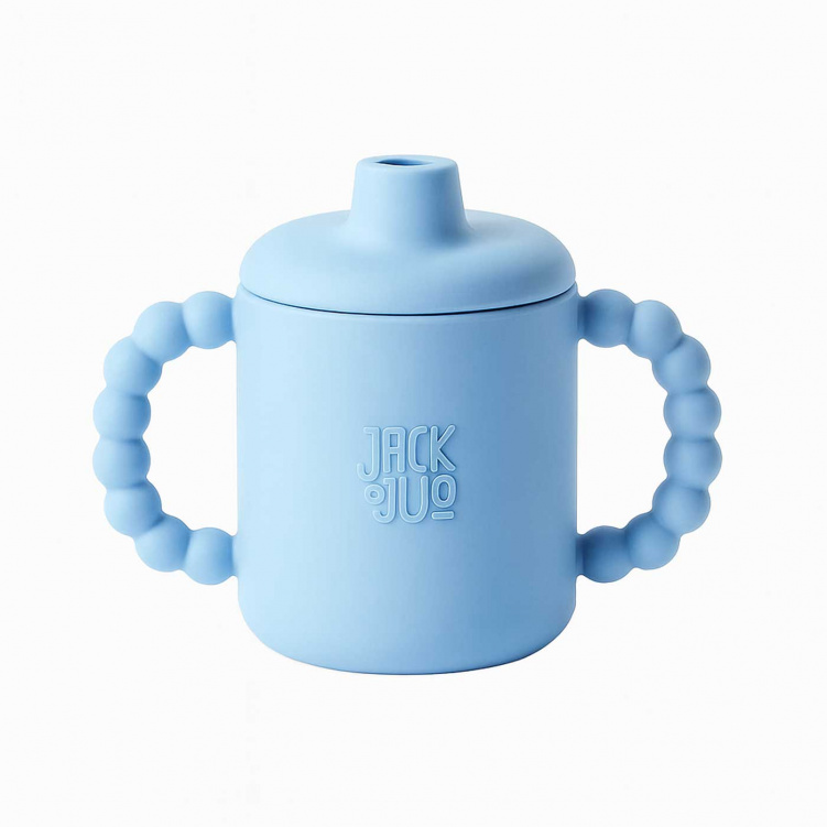 Jack o Juno Bubble Sippy Cup Pale Blue i gruppen Babytillbehör / Äta och mata / Muggar, flaskor och glas hos Bonti (JAJUD447PB-O)