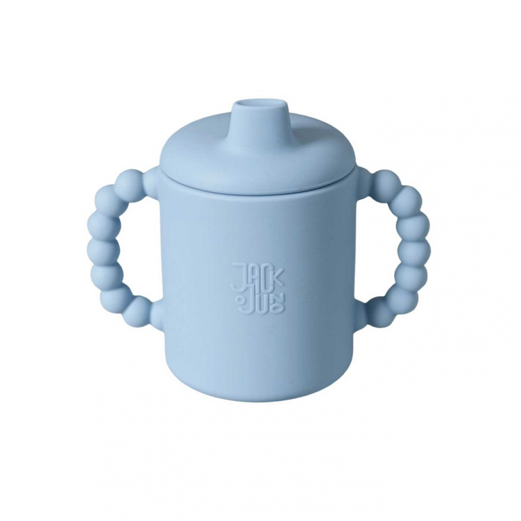 Jack o Juno Bubble Sippy Cup Pale Blue i gruppen Babytillbehör / Äta och mata / Muggar, flaskor och glas hos Bonti (JAJUD447PB-O)