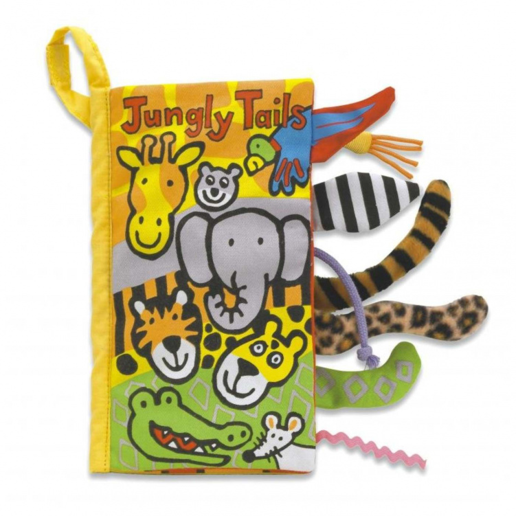 Jellycat Jungly Tails Tygbok i gruppen Leksaker / Babyleksaker / Aktivitetsleksaker hos Bonti (JECA670983044805)