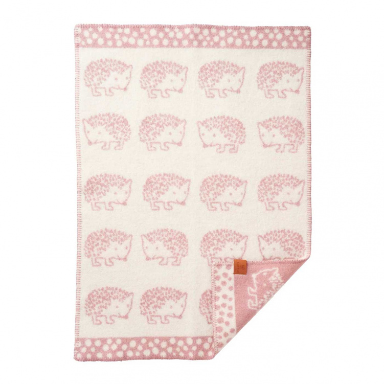 Klippan Yllefabrik Filt Hedgehog Rosa i gruppen Babytillbehör / Sova / Babyfiltar hos Bonti (KLIP246504)